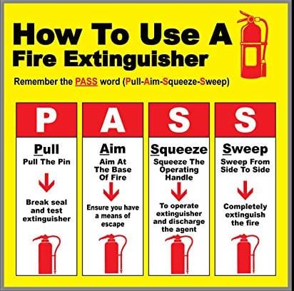 How to use a fire extinguisher